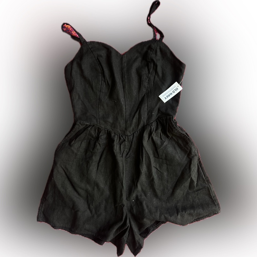 Old Navy Elegant Black Smocked Dress